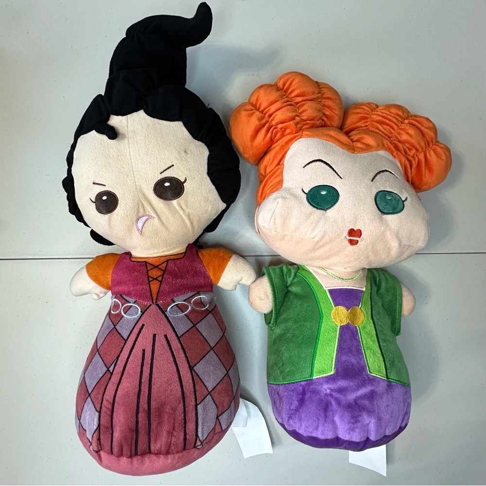 Lot of 2 Disney Hocus Pocus Winifred and Mary‎ Sanderson Pillow Buddy